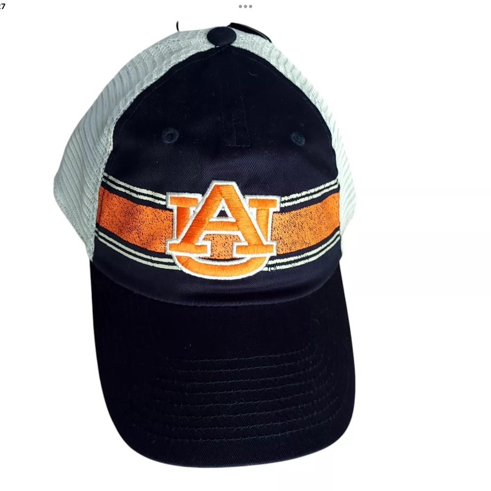 Auburn Tigers Hat Blue Trucker Mesh Snapback Cap OSFA New NCAA SEC Stripe Logo